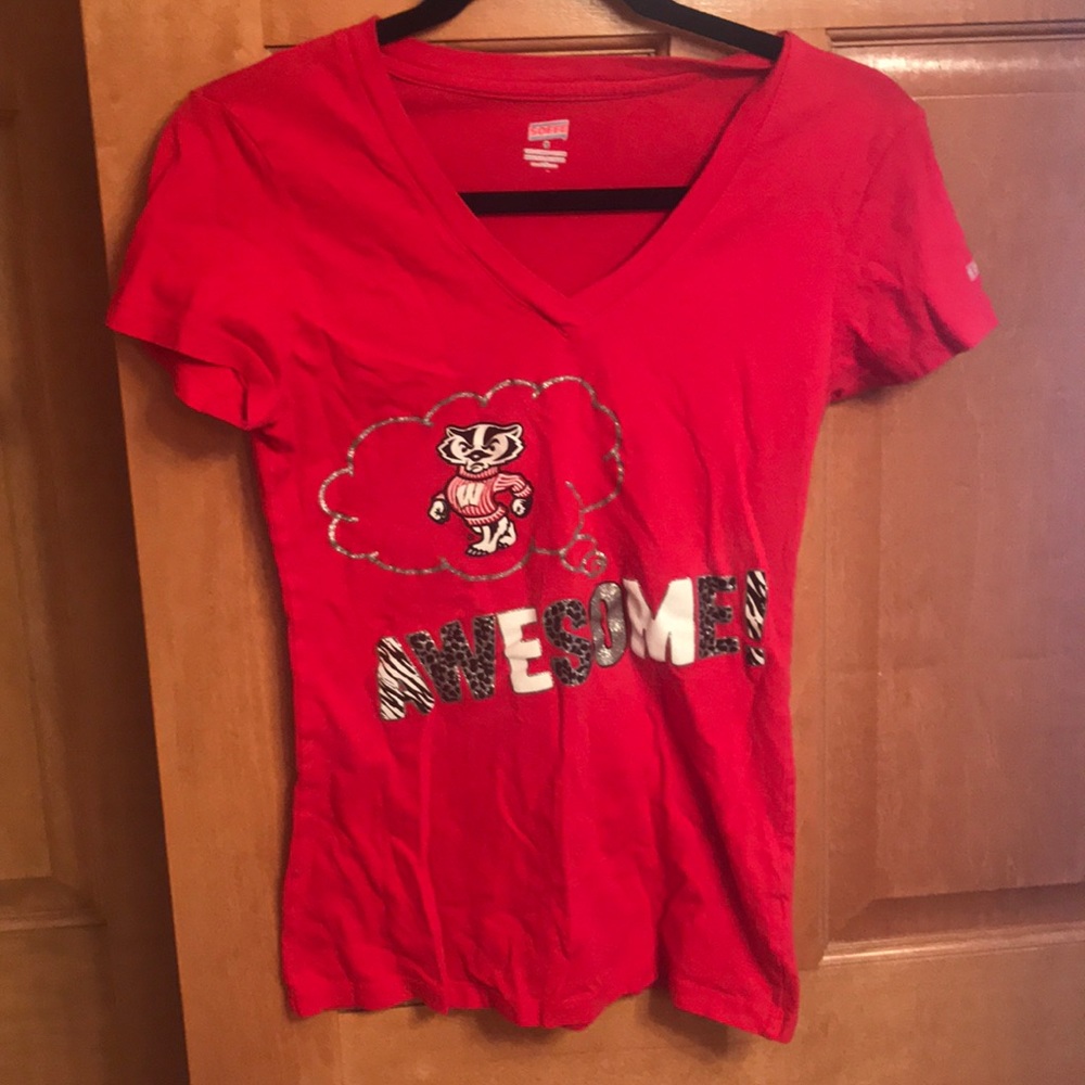 Women’s V Neck Wisconsin Badger Shirt